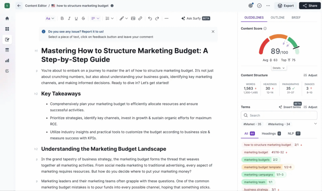 A side-by-side logo graphic of Surfer SEO and Ahrefs
